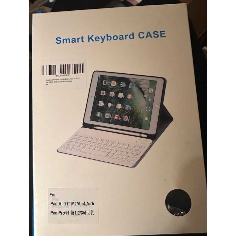 Smart Keyboard Case for iPad Pro 11 & iPad Air 11 M2 Air 4 5 Black Folio Cover